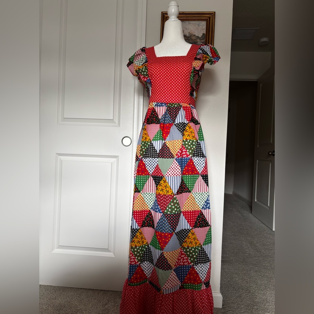 OOAK Vintage Gilead patchwork dress quilt Dress size small patterned - Picture 8 of 12